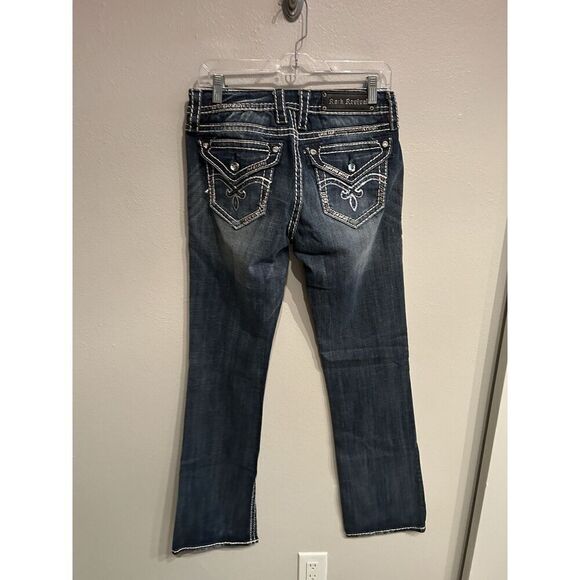 Rock Revival Women’s Size 27 Luna Easy Boot Cut Blue Jeans - Picture 4 of 7